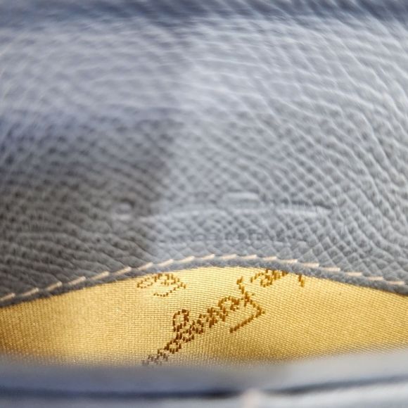 SALVATORE FERRAGAMO blue gancini leather long bifold wallet - Picture 8 of 10